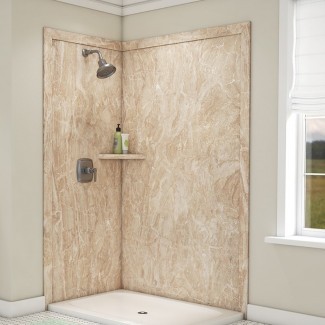  Elegance Shower Surround 80 "H x 48" W x 36 "D 2 Panel de ducha de pared 