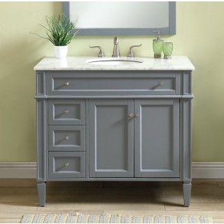 Conjunto de tocador de baño individual Antionette de 40 "