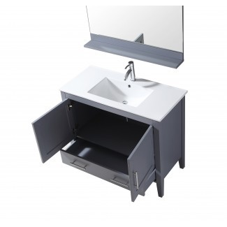 Cuarzo 40 pulgadas vanidad gris | AK Trading Home Options