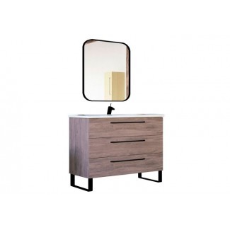 Juego de tocador de baño moderno de 40 pulgadas, juego de madera de roble ...