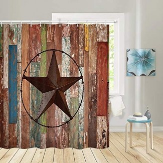  Puerta de madera rústica JAWO con decoración de la habitación de la granja del granero del suroeste de Texas Star 