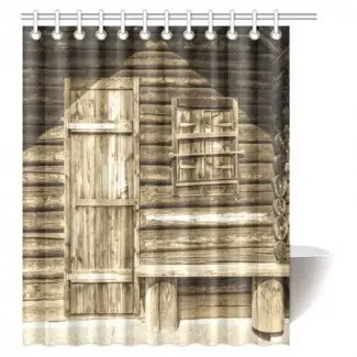  Cortina de ducha rústica MYPOP, antigua puerta de granero de madera de ... 