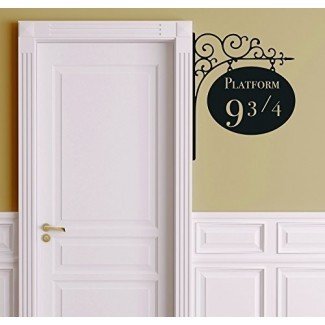  Leisure4U Platform 9 3/4 Harry Potter Door Nursery Wall Decor Sticker Decal Vinilo removible Nombre Wall Art Decal 