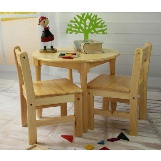  Muebles de madera de Tiger School - mesa redonda con sillas ... 