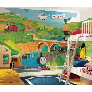  Mural de papel tapiz Thomas the Train Size 9 ′ x 15 ′ | 