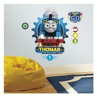  THOMAS THE TANK ENGINE RACING WALL DECALS Giant Boys Train 