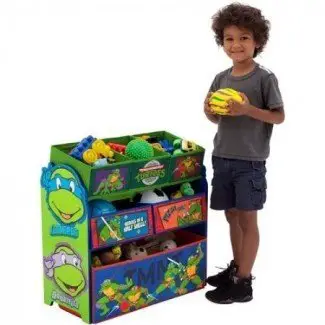  Delta Nickelodeon Teenage Mutant Ninja Turtles Multi-Bin Organizador de juguetes, verde 