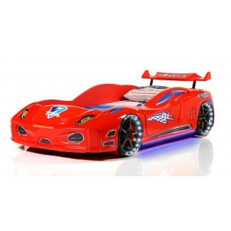  Enzo - Rojo | Camas de coche de carreras para niños - 