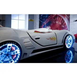  Cama de coche de carreras Speedster Ventura FS blanca - Cama de coche 