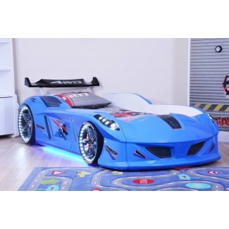  Cama para automóvil Thunder Race - Azul - Tienda de cama para automóvil 