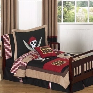  Juego de cama para niños pequeños de 5 piezas Pirate Treasure Cove 