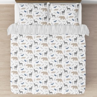 Juego de edredón de 3 piezas Woodland Animals