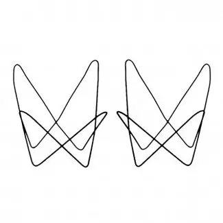  Hierro Marcos de silla de mariposa | Chairish 