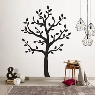  Timber Artbox Calcomanía de pared de árbol negro grande - La decoración fácil de aplicar pero increíble para Su hogar 