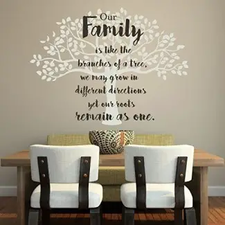  Vinilo decorativo para árbol de familia Vinilo para decorar el hogar, la habitación familiar, la cocina, el dormitorio 