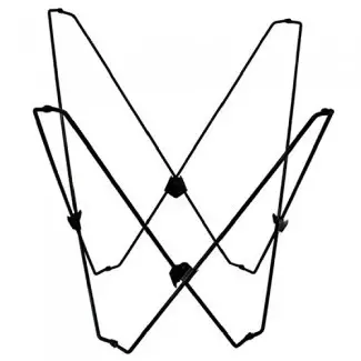  El marco de la silla de mariposa plegable de acero retro Hamptons Collection negro 