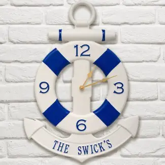  Reloj de pared personalizado para interiores y exteriores Anchor and Booy 