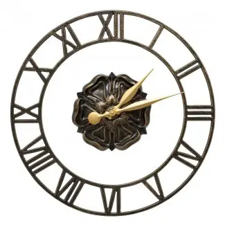  Reloj de pared para interiores / exteriores con anillo flotante de roseta de 21 "