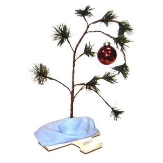  ProductWorks Peanuts Charlie Brown Christmas Tree de 18 pulgadas con manta Linus 