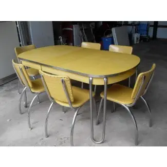  Mesa de formica amarilla con diseño vintage | Seeur 