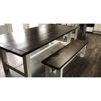  Banco de mesa de cocina de granja - Creaciones de muebles de madera 