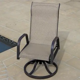  Sillas de patio mecedoras giratorias con respaldo alto | Diseño de silla 