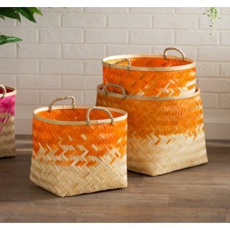  Juego de cestas decorativas de 3 piezas Molokai 
