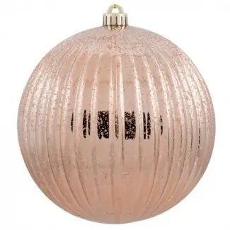  Bola de Navidad a prueba de golpes de calabaza de mercurio de 10 "en oro rosa ... 