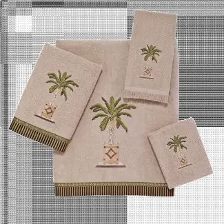  Juego de toallas de lino y palma de plátano | Avanti Linens 