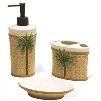  Better Homes and Gardens Palm - Baño de 3 piezas Juego de accesorios ... 