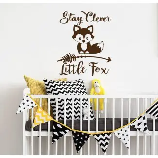  Calcomanía de pared Stay Clever Little Fox Nursery 
