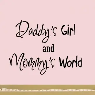  Calcomanía de pared Hungate Daddy's Girl y Mommy's World 