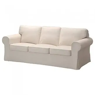  Funda de repuesto para el sofá IKEA Ektorp de 3 asientos sin chaise, beige lofallet 