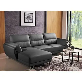  Conjunto de sofás seccionales FUNRELAX Sofás y sofás reclinables de esquina de cuero cómodos en forma de L para sala de estar Muebles para el hogar modernos chaise reversibles 