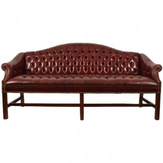  Muebles: magnífico sofá de cuero de Borgoña para sala de estar ... 