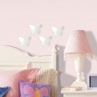  Butterfly Peel Stick Mirror 4 Pack | RoomMates 