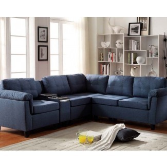  Excepcional sofá seccional azul marino # 3 azul seccional ... 
