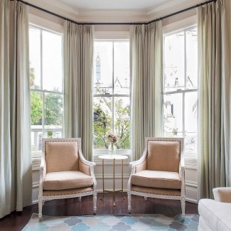  French Bay Window Chairs - Transitional - Living Room 