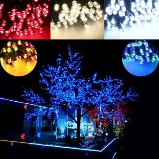  100/200 Luces LED de colores de la secuencia solar multi Navidad ... 