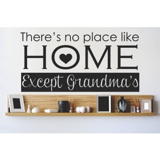  No hay lugar como el hogar, sala de estar, dormitorio, excepto la calcomanía de pared de la abuela 