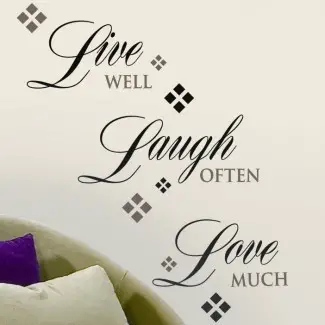  "Live Laugh Love" 22 piezas, set de calcomanías de pared 