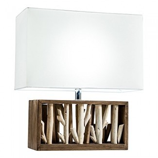  Lámpara de mesa con caja de madera náutica para el hogar moderna - Grande 