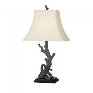  Kenroy Home Drift - Lámpara de mesa - grano de madera 