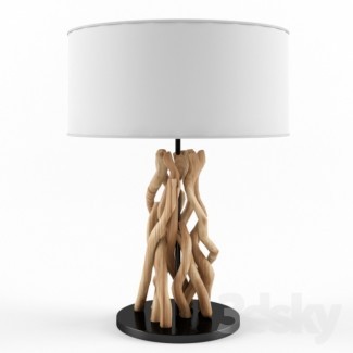  modelos 3d: lámpara de mesa - lámpara de mesa de madera flotante 