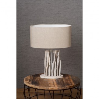  Driftwood Table Lamp Oval | Coastal Table Light 