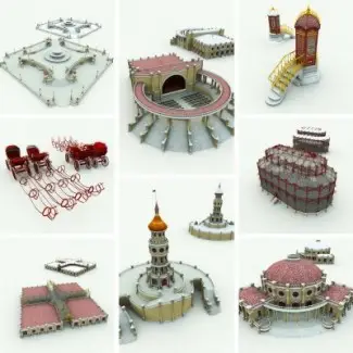  Conjunto de modelos 3D Christmas Village 12 Complete Edition 