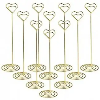  Amazon.com: 10 piezas Titular de número de mesa Lugar de boda de oro ... 