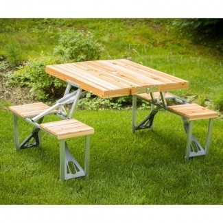  Mesa de picnic Shick de madera maciza 