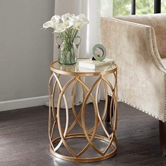  Arlo Metal Eyelet Accent Table 