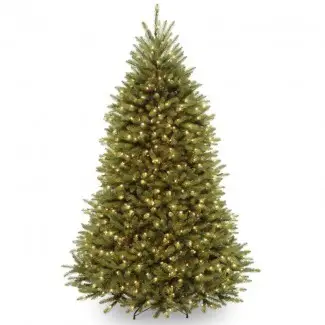  Abeto 6.5 'Árbol de Navidad artificial verde con bisagras con 650 luces claras 